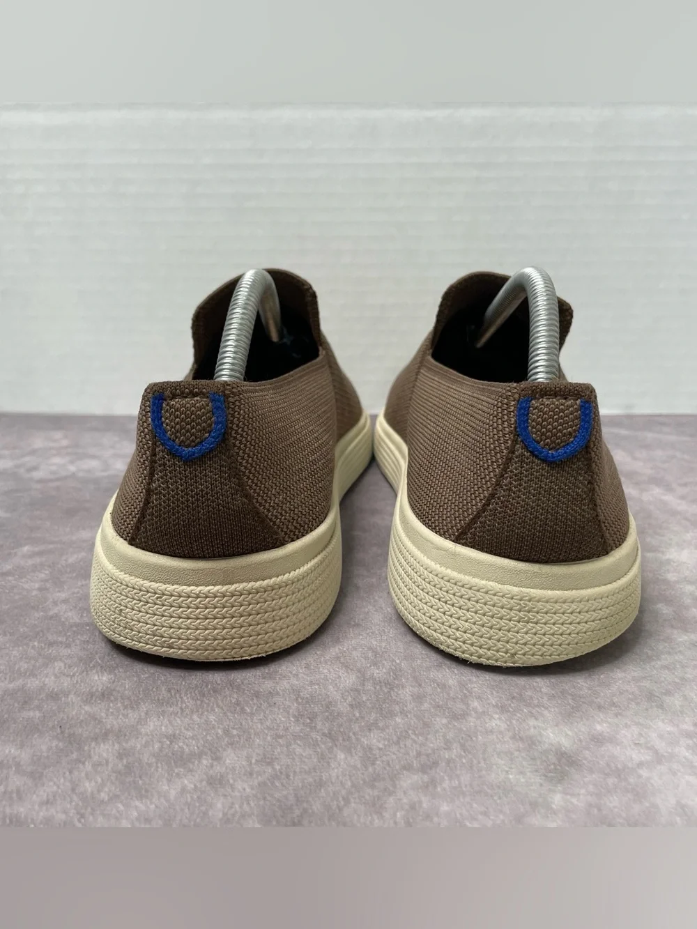 Rothy's The Original Slip On Sneaker Mens Size 10.5 Brown Knit Shoe Casual